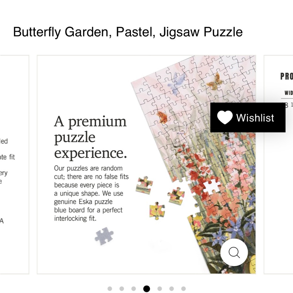 Lantern Press 1000 Piece Puzzle with Floral and Butterfly Design retail 29.99 - Picture 2 of 2
